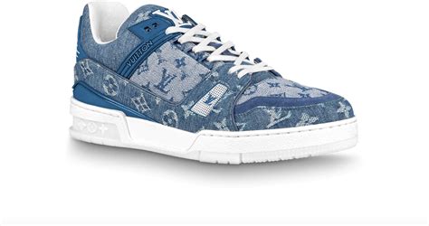 Louis Vuitton Trainer Sneaker Denim Monogram Men's 